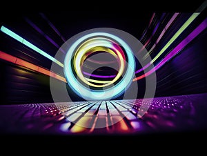 Add some fun and excitement to your projects with our colorful disco party clip video theme image!