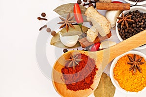 Add some spice to your life. an assortment of colorful spices.