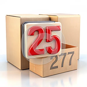 Add To Box isolated on white background