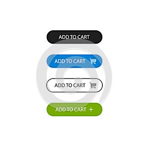 Add to cart buttons vector outline style