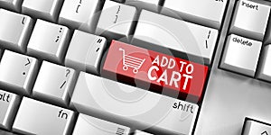 Add to cart - computer keyboard