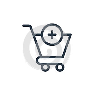 add to cart icon vector from ecommerce shopping concept. Thin line illustration of add to cart editable stroke. add to cart linear