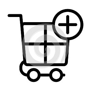 Add To Cart Vector Thick Line Icon For Personal And Commercial Use