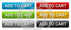 Add to cart web buttons on white