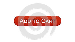 Add to cart web interface button wine red color, online shopping application