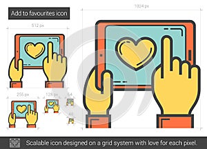 Add to favourites line icon.