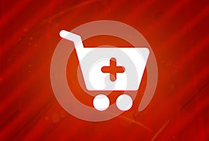 Add to shopping cart icon isolated on abstract red gradient magnificence background