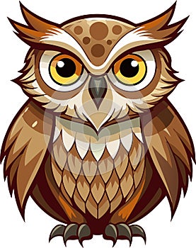 Playful Owl Character Vector for Educational and Kid-Friendly Designs photo
