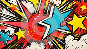 Add a touch of retro charm to your project with this lively Pop Art Explosion desig