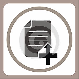 Add and Upload Document Vector Icon