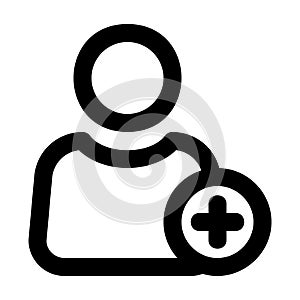 Add User icon in line style for any projects