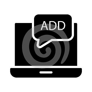 Add glyph flat vector icon