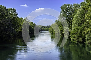 Adda river at Fara, Bergamo province photo