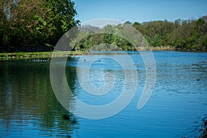 The Adda river Latin Abdua, or Addua in Lombard Ada photo