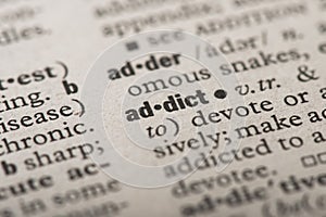 Addict in a dictionary