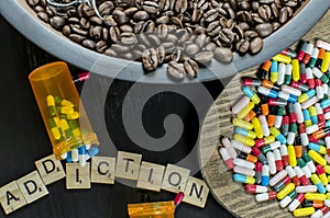 Addiction to coffee and drugs
