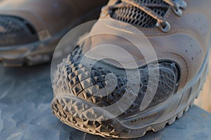 adding antislip grips to the bottom of a shoe photo
