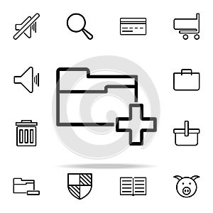 adding a folder icon. web icons universal set for web and mobile