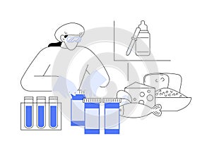 Adding food preservatives abstract concept vector illustration.