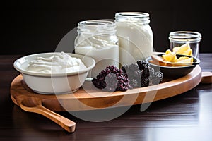 adding natural flavorings to homemade yogurt photo