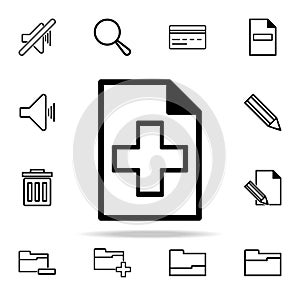 adding a sheet icon. web icons universal set for web and mobile