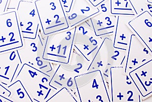 Addition Math Cards (blue) photo