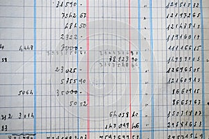 ledger used with accounting operations. photo