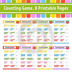 Addition and subtraction. Task for kids. Education developing worksheet. Activity color page. Game for children. Funny character.