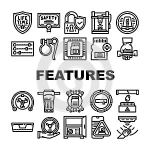 additional features product icons set vector
