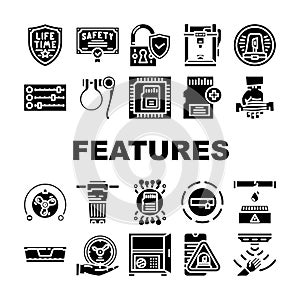 additional features product icons set vector