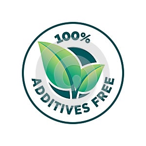 Additive free certified vector icon badge stamp
