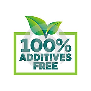 Additive free certified vector icon badge stamp