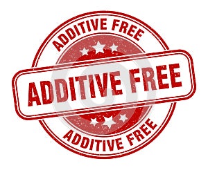 additive free stamp. additive free label. round grunge sign