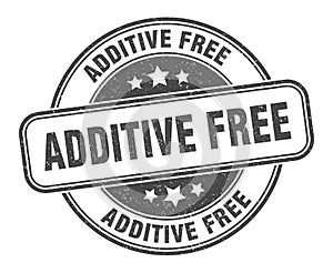 additive free stamp. additive free label. round grunge sign