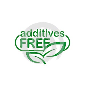 Additives free sign - monochrome stamp