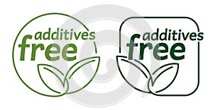 Additives free - sticker for products compounds