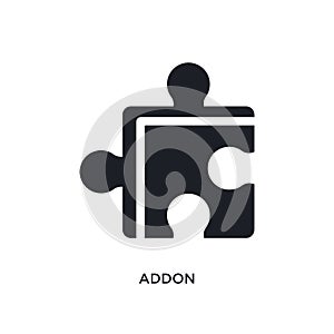 addon isolated icon. simple element illustration from programming concept icons. addon editable logo sign symbol design on white