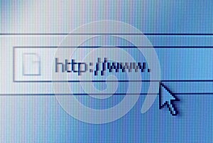 Address bar on computer screen