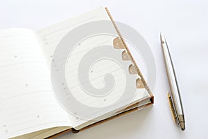 Address book with ballpoint