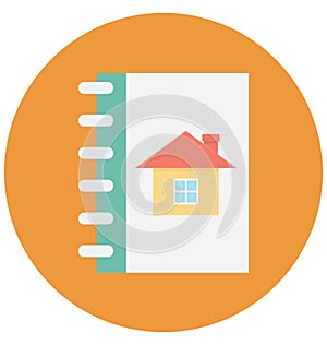 Address Book Color Vector icon which can be easily modified or edit