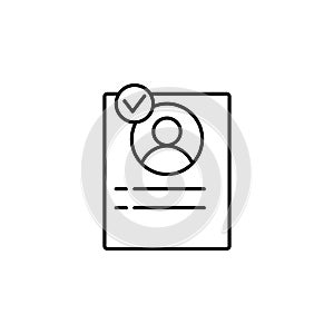 The address book. Element of job interview icon for mobile concept and web apps. Thin line The address book can be used for web an