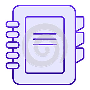 Address book flat icon. Phone book blue icons in trendy flat style. Notepad gradient style design, designed for web and