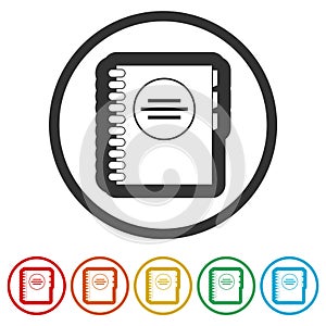 Address book icon, 6 Colors Included