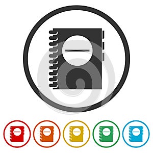 Address book icon, 6 Colors Included