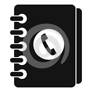 Address book icon, simple style