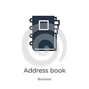 Address book icon vector. Trendy flat address book icon from business collection isolated on white background. Vector illustration