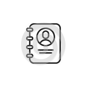 Address book line icon