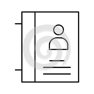 Address book Vector icon which can easily modify or edit