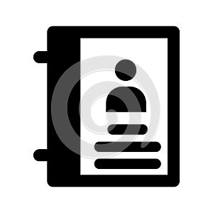 Address book Vector icon which can easily modify or edit