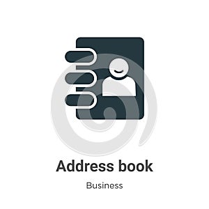 Address book vector icon on white background. Flat vector address book icon symbol sign from modern business collection for mobile